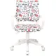 Кресло детское Бюрократ BUROKIDS 1 W мультиколор красные губы крестов. пластик пластик белый. Фото товара с разных ракурсов.
