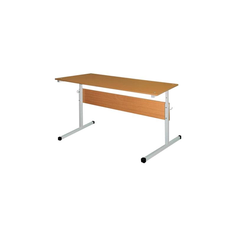 Стол-парта 2-местный, регулируемый, 1200х500х520-640 мм, рост 2-4, серый каркас, ЛДСП бук, Ш-304 (2-4) главное фото